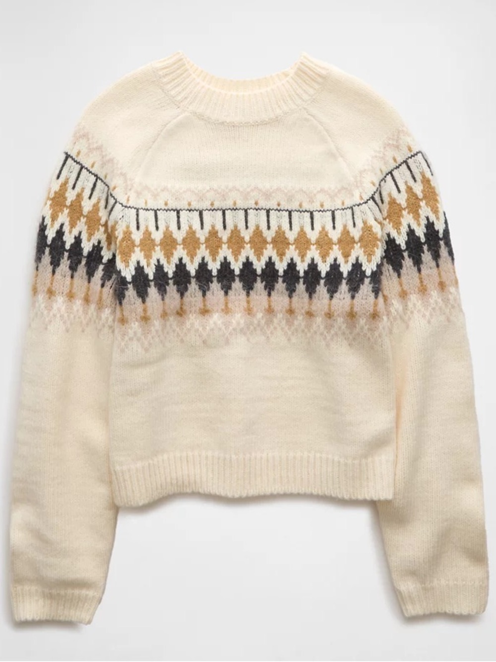 AE Festive Feels Sweater American Eagle Size Medium Fairisle Nordic Cottagecore
